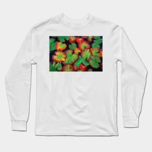 Yellow Pond Lily Close Up Of Pads Long Sleeve T-Shirt